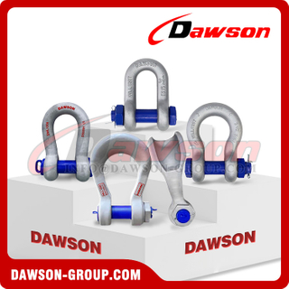 WLL 120T Heavy Duty Safety Bolt Anchor Shackle, Bow Shackle with Safety Pin, Safety Bolt Chain Shackles