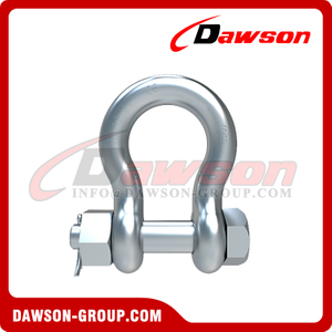 DS969 S6 Bolt Type Anchor Shackle, Forged Alloy Steel Bow Shackle with Safety Pin