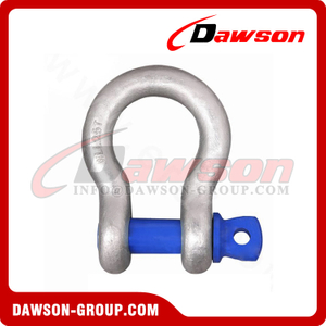 DAWSON BRAND Grade T8 DG209A Forged Alloy Steel Bow Shackle with Screw Pin, G8 Class Screw Pin Anchor Shackle