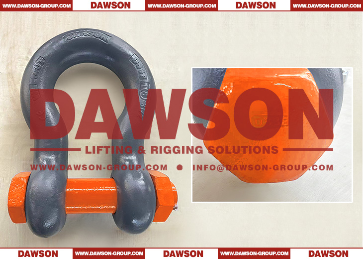 DAWSON BRAND Grade T8 DG2140 Forged Alloy Steel Bow Shackle with Safety Pin, G8 Class Bolt Type Anchor Shackle - Dawson Group Ltd. - China Manufacturer, Factory