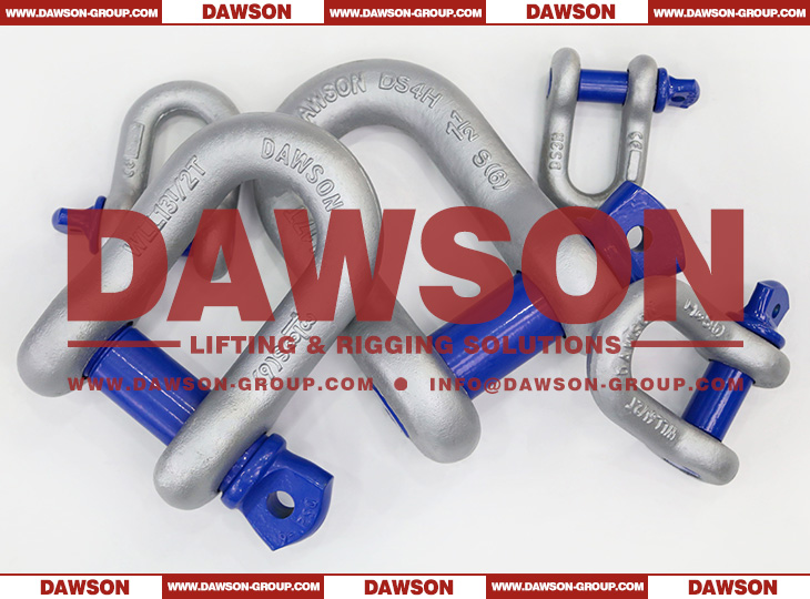 DAWSON Hot Dip Galvanized US Type DG210 Chain Shackle with Screw Pin, High Strength S6 Screw Pin Dee Shackle - Dawson Group Ltd. - China Supplier