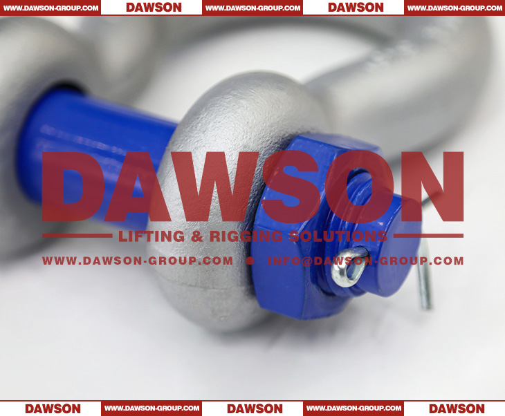 DAWSON Hot Dip Galvanized US Type DG2130 Bow Shackle with Safety Pin, S6 Bolt Type Anchor Shackle - Dawson Group Ltd. - China Supplier, Factory