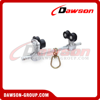 DS-IBT-1A Aluminum Body I-Beam Trolley with Rubber Wheels Steel Anchor
