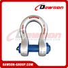 Large WLL Shackle with Circular Cross-Section, Alloy Steel Heavy Duty Bolt Type Round Body Shackle