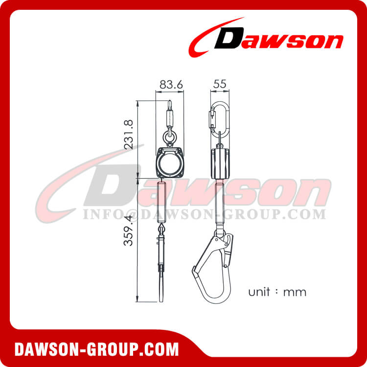 DSMB-1.5N Fall Protection Retractable Lifeline, Safety System