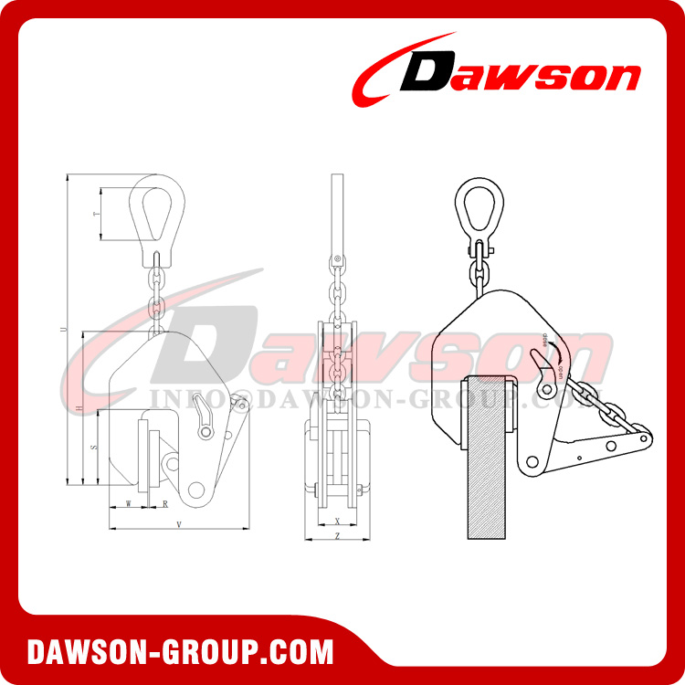 DS-KNMK DS-KNMKA Non-Marking Vertical Clamps, Non Marring Plate Lifting Clamp - Dawson Group Ltd. - China Supplier, Factory