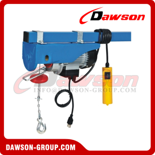 DS200C 12M Mini Electric Hoist with Clamps, Electric Wire Rope Hoist Type C