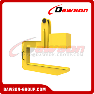 WLL 50T Heavy Duty C Type Trunnion Coil Clamp, Lifting Clamps Hook for Handling Steel Coils Welding with Multi-Layer Steel Plates
