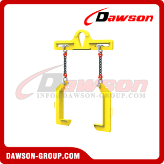 Gate-Type Horizontal Coil Chain Lifting Clamp Hook Tool Retractable Spreader Fixture with Plate Spreaders for Slings