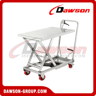 DS-TF Stainless Steel Single Scissor Fork Manual Lift Tables, AISI304 AISI316 Manual Lift Tables