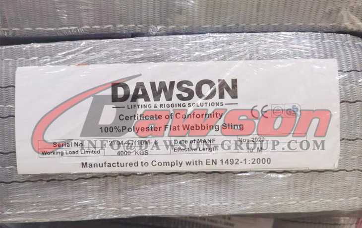 WLL 4 Ton Polyester Webbing Slings - Lifting Slings - Dawson Group Ltd. - China Manufacturer, Supplier, Factory