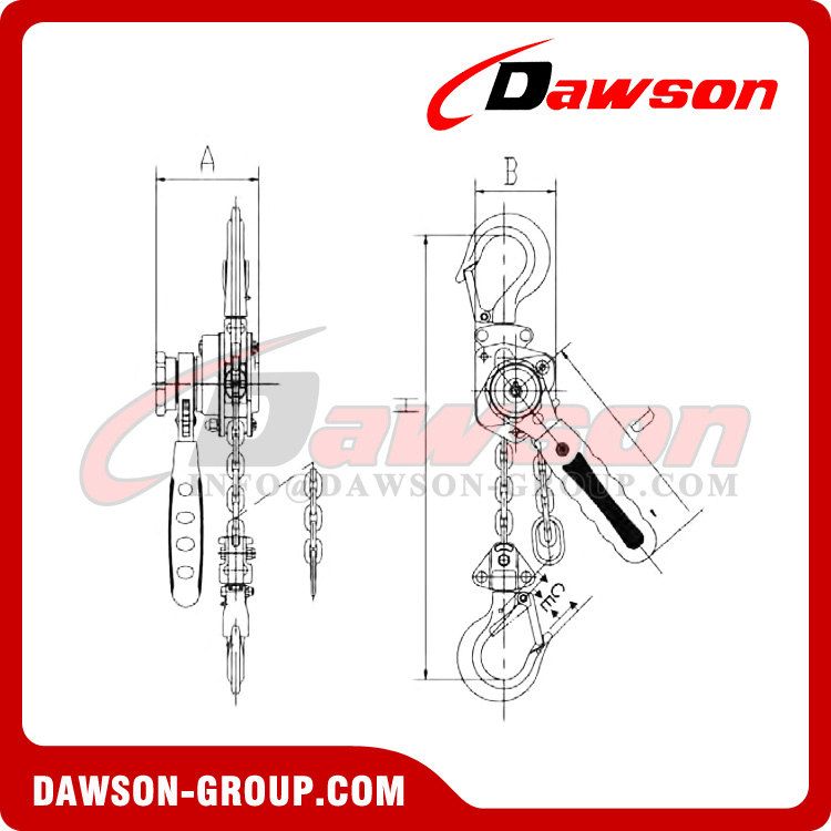 DSVWT Small Lever Hoist, Manual Lever Block