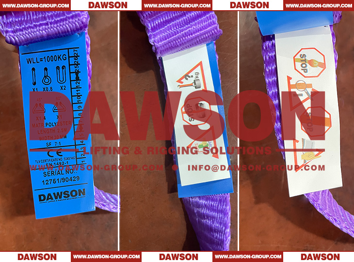 DAWSON WLL 1 Ton 1000KG Webbing Sling EN1492-1 Lifting Slings - Dawson Group Ltd. - China Manufacturer, Supplier