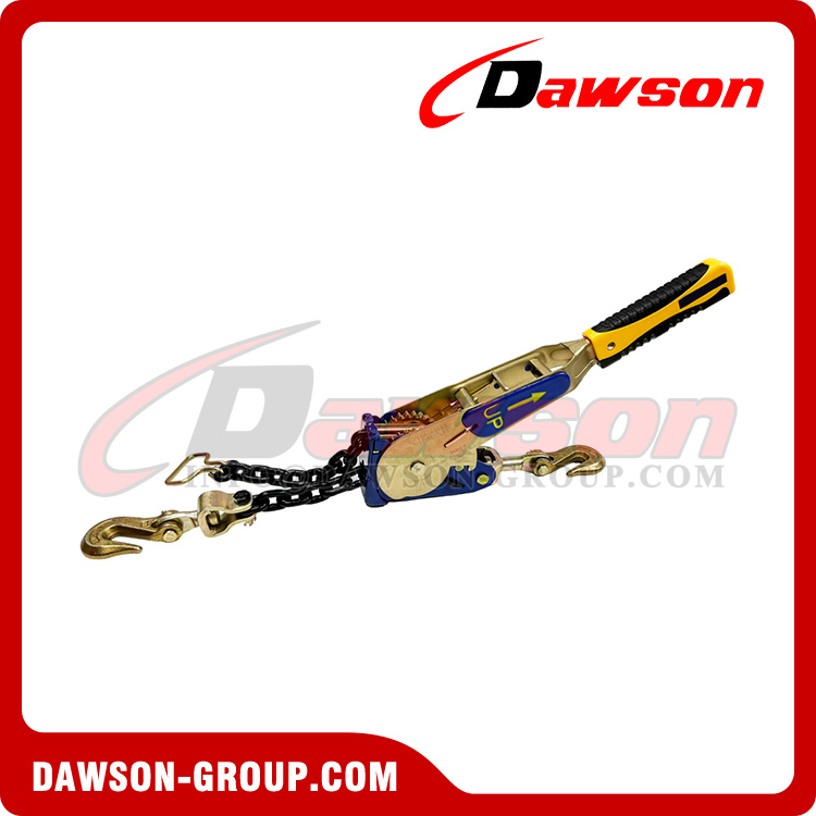 DAWSON Quick Locking & Release Ratchet Chain Load Binder with 5/16'' G70 Transport Chain for Tie-down Heavy Equipment