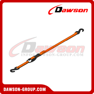 DS-CL-31 25MM × 1.5T Car lashing with 2 Coated Hooks & Paddle Buckle