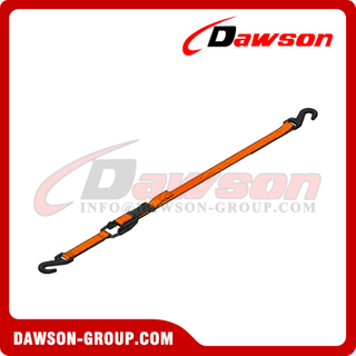 DS-CL-31 25MM × 1.5T Car lashing with 2 Coated Hooks & Paddle Buckle