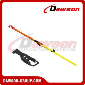 DS-CL-31A 25MM × 1.5T Car lashing with Loop, One Coated Flat Hook, One Double J Wire Hook