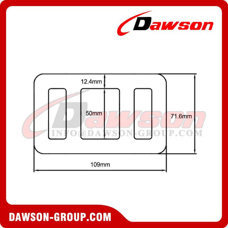 DAWSON DS-OWLB5050 50mm 10T Forged White Zinc Plated One Way Lashing Buckles