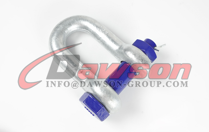 Hot Dip Galvanized US Type DG2150 Chain Shackle with Safety Pin, S6 Bolt Type Dee Shackle - Dawson Group Ltd. - China Supplier, Factory