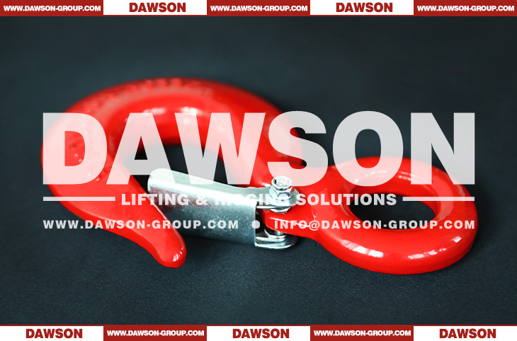 DS130 320A Grade 70 G70 WLL 0.75-30T Forged Alloy Steel Eye Hoist Hook with Latch - Dawson Group Ltd. - China Manufacturer, Factory