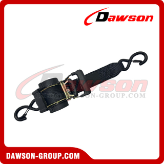 DSSLRS002 2''X10FT Automatic Retractable Ratchet Tie Down Lashing Straps with Damping Version, 50MMX3.05M MBL 2000KGS Cargo Lashing Belt
