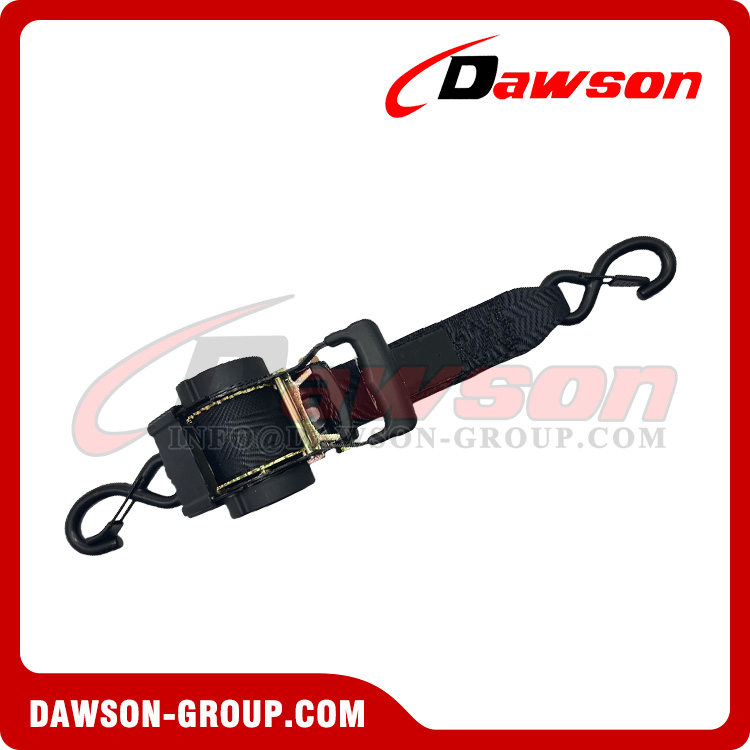 DSSLRS002 2X10FT (50MMX3.05M) Automatic Retractable Ratchet Tie Down Lashing Straps with Damping Version - Dawson Group Ltd. - China Manufacturer, Supplier, Factory