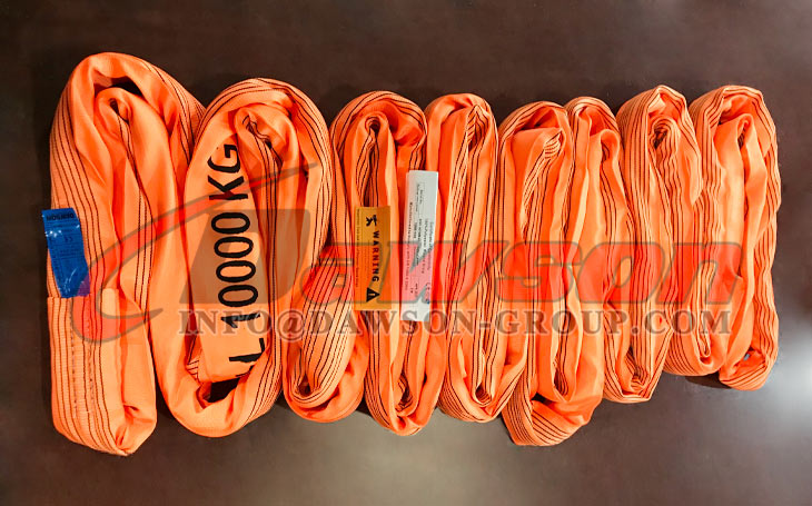 WLL 10T Polyester Round Slings, 10000kg Endless Round Lifting