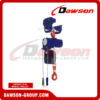 DAWSON DSLN Walking Trolley, DSPROFI Pull Push Trolley, Monorail Trolley, Manual Trolley for Pneumatic Hoist