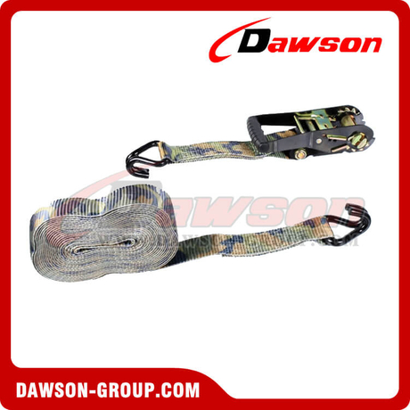 2 inch 27 feet Camo Ratchet Strap with Double J Hook, 2'' Polyester Tie  Down Lashing Belts - China Manufacturer Supplier, Factory