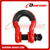 Dawson Drop Forged Bow Shackle with PU Protection for Towing & Recovery Strap, S6 Screw Pin Anchor Shackles