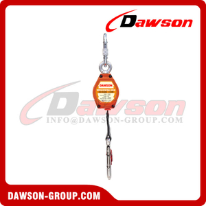 DS-HE-1.5D, DS-HE-1.5B, DS-HE-1.5A, DS-HE-2D, DS-HE-2B, DS-HE-2A Vertical Retractable Lifeline with Steel Large Snap Hook