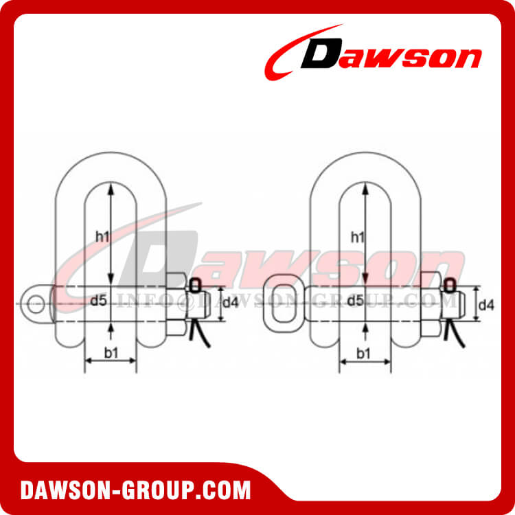 Galvanized Chain Shackle DIN 82101A