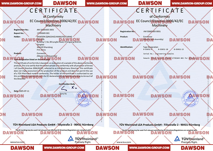 DS032 A-346 G80 European Type Master Link Assembly with TUV CE Certificate - Dawson Group Ltd. - China Manufacturer, Supplier, Factory