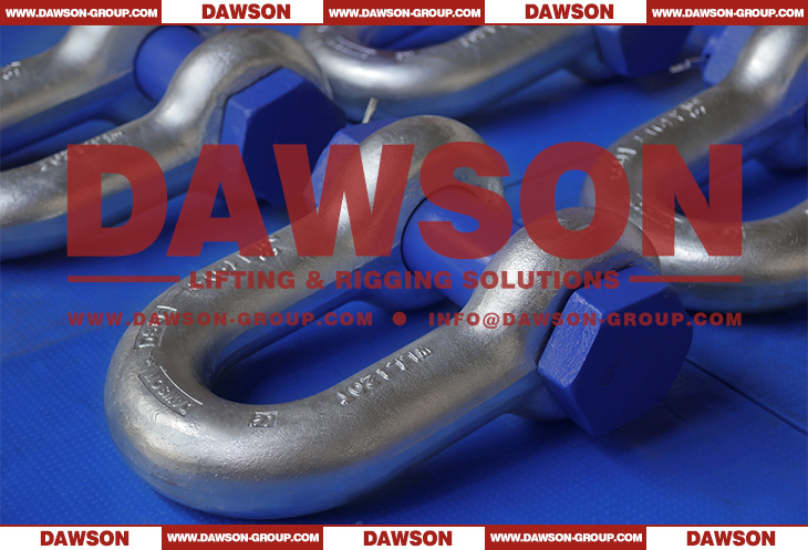 WLL 120T Hot Dip Galvanized US Type DG2150 Chain Shackle with Safety Pin, S6 Bolt Type Dee Shackle - Dawson Group Ltd. - China Manufacturer, Factory