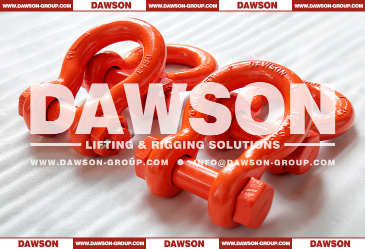 WLL 25T Hot Dip Galvanized US Type DG2130 Bow Shackle with Safety Pin, S6 Bolt Type Anchor Shackle - Dawson Group Ltd. - China Supplier, Factory