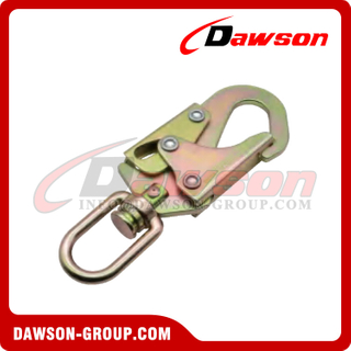 DSJ-2291-N Climbing Swivel Survival Steel Snap Hook, Safety Body Harness Scaffolding Hook