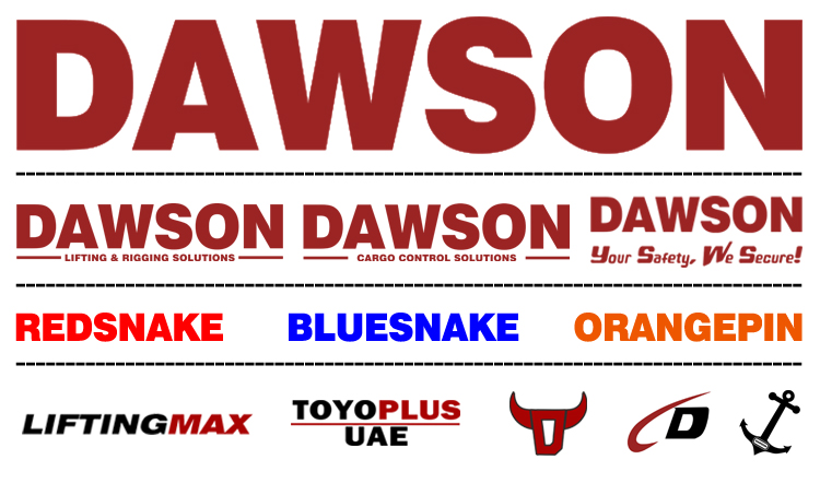 DAWSON OUR BRANDS (DAWSON registered trademark and copyright logo) - Lifting &amp; Rigging Solutions