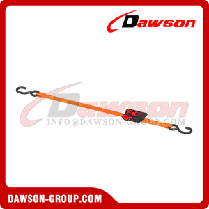 DS-CL-44 25mm × 0.8T 800kg Motorcycle Lashing with 2 Coated S Hooks & Ratchet Buckle