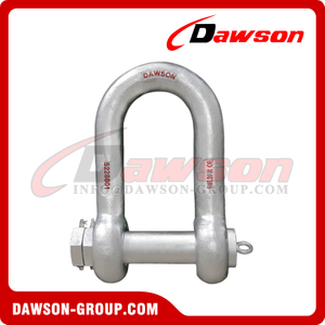 DAWSON Forged Alloy Steel Heavy Duty Hawser Shackle with Double Nuts for Mooring Hawser or Chafe Chain