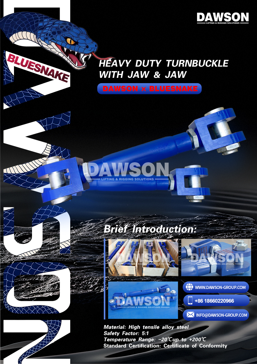 DAWSON&reg; BLUESNAKE&reg; Heavy-Duty Jaw & Jaw Turnbuckle - Secure & Tighten with Ease! - Dawson Group Ltd. - China Manufacturer, Supplier, Factory