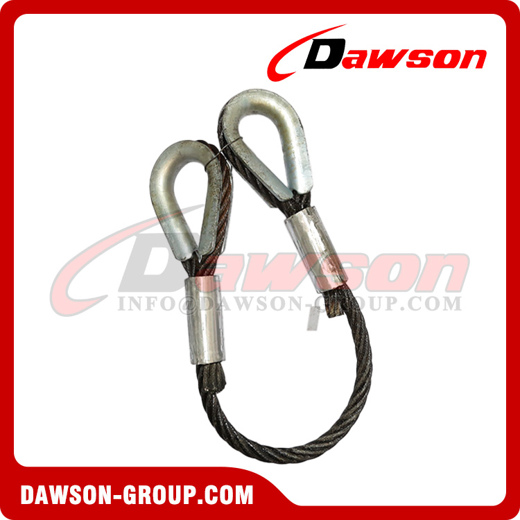 6×36+IWRC Hot Dip Galvanized Steel Wire Rope Eye Slings with DG414 Wire ...