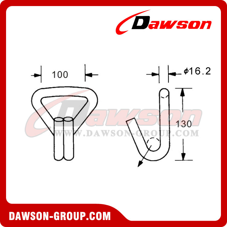 DSWH10101 B/S 10000KG/22000LBS Wire Hook