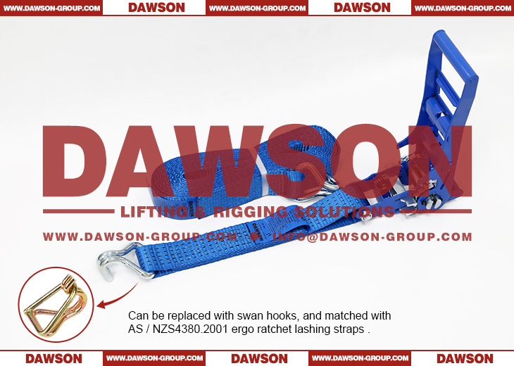 DAWSON &times; TYSONNEEMA ABS Ergo Ratchet Tie Down Straps, 50MM Long-lever Ergo Tiedown Lashing - Dawson Group Ltd. - China Manufacturer
