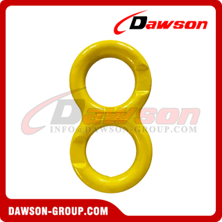 G80 Alloy Steel Kelly's Eyes 8-Shaped Link for Fishing and Trawling Gear, Recessed Link EVR, Grade 80 Recessed Ring EVR