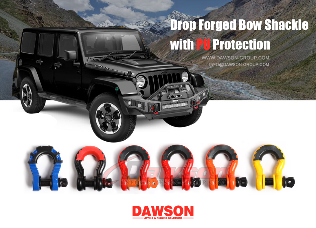 Forged Steel Bow Shackle with PU Protection for Recovery Strap - Dawson Group Ltd. - China Supplier, Manufacturer, Factory