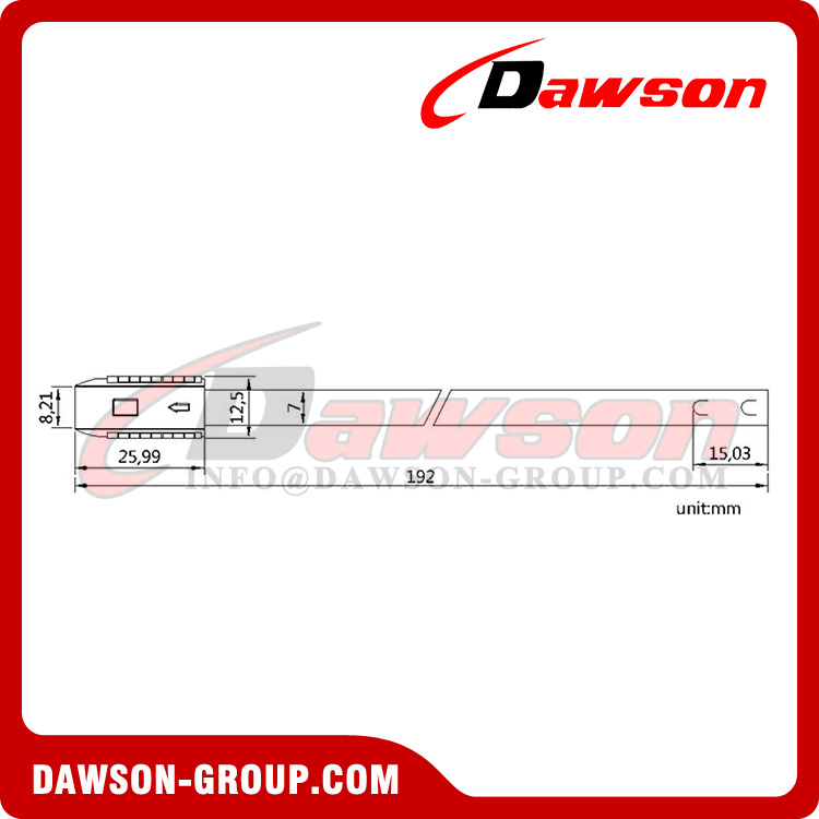 DS-BCS104 Tamper Proof Truck High Security Tinplate One Time Used Metal Strap Serrated Seals
