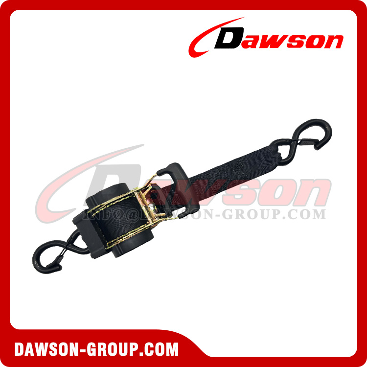 DSSLRS003 1.73X10FT (44MMX3.05M) Automatic Retractable Ratchet Tie Down Cargo Lashing Straps with Damping Version - Dawson Group Ltd. - China Manufacturer, Supplier, Factory