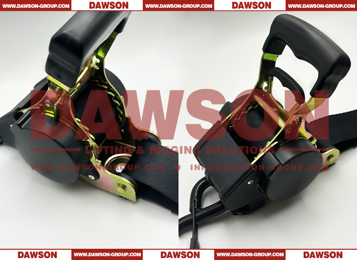 DSSLRS003 1.73X10FT (44MMX3.05M) Automatic Retractable Ratchet Tie Down Cargo Lashing Straps with Damping Version - Dawson Group Ltd. - China Manufacturer, Factory