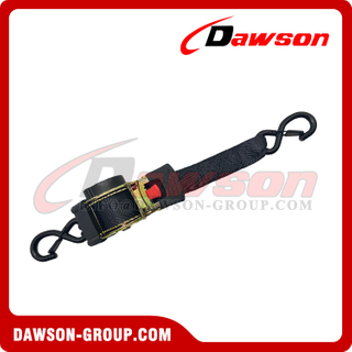 DSSLRS008 1.73''X10FT Automatic Retractable Ratchet Tie Down Straps with Non-damping Version and Push Button Release, 44MMX3.05M MBL 2000KGS Cargo Lashing Belt