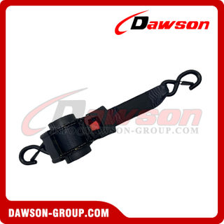DSSLRS004 2"X15FT Automatic Retractable Ratchet Tie Down Cargo Lashing Straps with Damping Version and Push Button Release, 50MMX4.5M MBL 1800KGS Cargo Lashing Belt
